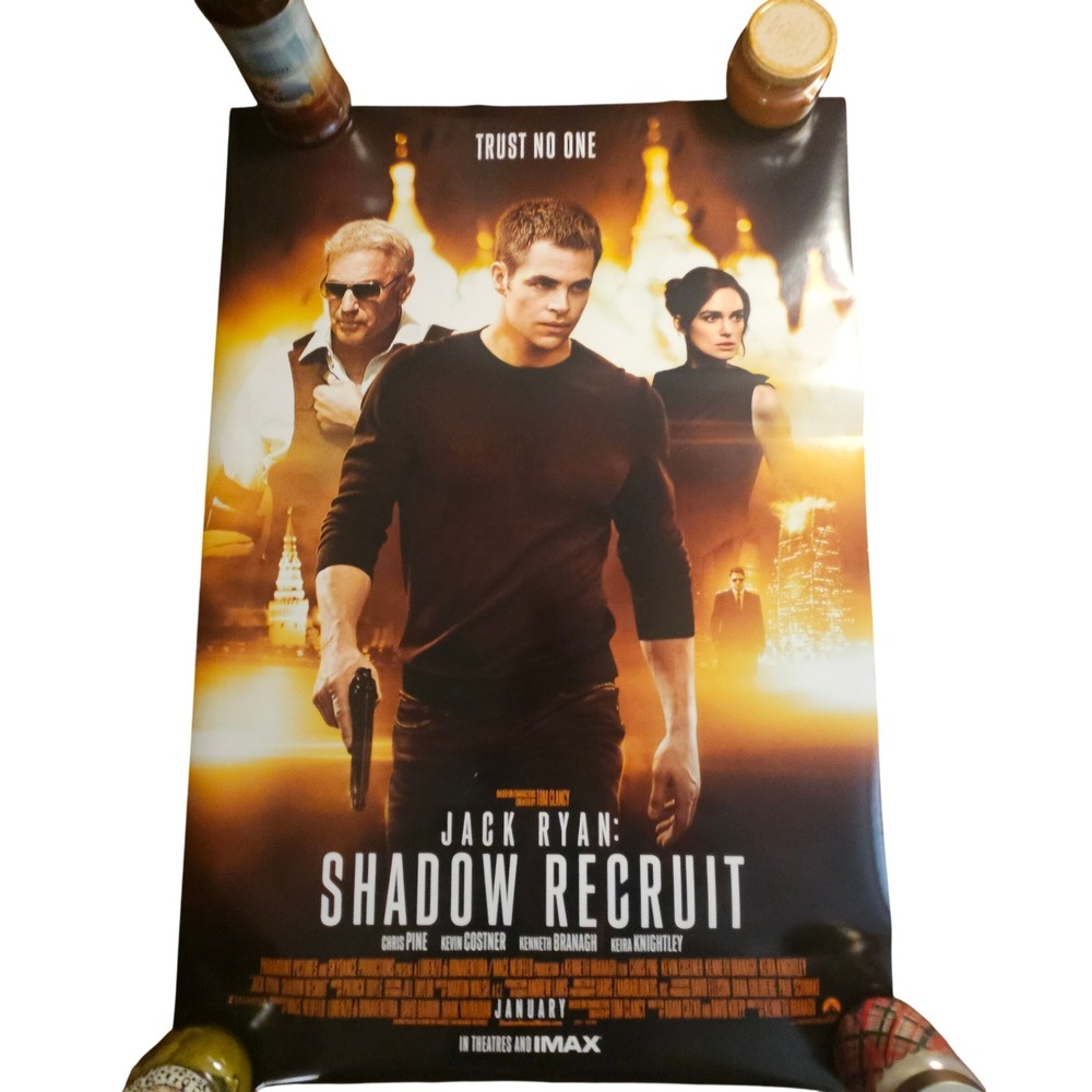 Jack Ryan: Shadow Recruit 2014 Promo Movie Poster 27x40 Chris Pine Kevin Costner